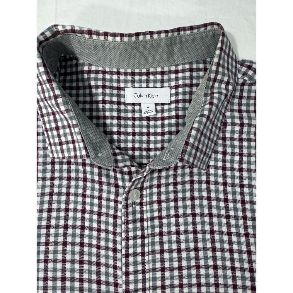 Calvin Klein Button-Down‎ Plaid Long Sleeve Men's XL
